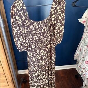 Elegant Floral Long Sleeve Dress